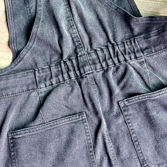 No Boundaries Junior Core Jean Romper Black Denim Overalls Shorts Size M (7–9) - Picture 12 of 15